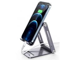 UGREEN Supporto Cellulare Tavolo Metallo, Porta Telefono Regolabile Scrivania in Alluminio Completamente Pieghevole,Dock Compatible with iPad iPhone 12/11,Galaxy S20/S10/S9,Huawei P40/P30 Redmi