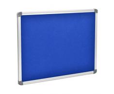 Danieli | Bacheca in Feltro Blu 60 × 45 | Pannello in Feltro Blu con Telaio in Alluminio e Coprivite a Scomparsa. Lavagna Feltro da Muro per Foto e Avvisi.
