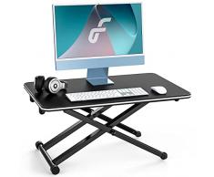 Fenge Standing Desk Scrivania Regolabile In Altezza 26/65.3cm Convertitore Scrivania In Piedi (Nero) SD255001WB