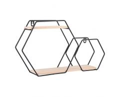 Mxtech Scaffale a Parete, mensole fissate al Muro Senza Ripiani Espositore portaoggetti Home Office Decorazione per Soggiorno Camera da Letto Studio o Ufficio Sala da tè Negozio di antiquariato(Nero)