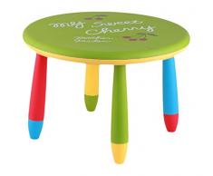 Mueblear 90048 - Tavolo rotondo per bambini, in plastica, 30 x 15 x 48 cm verde