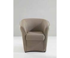 Poltroncina Valentina in ecopelle Tortora