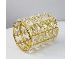 FOTABPYTI Portapenne Glamour Resistente allUsura Scrivania Organizzatore di Stoccaggio in Cristallo di Costruzione Robusta per Camera da Letto (Oro)