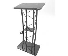 Podio curvo, leggio da chiesa in piedi, pulpito per conferenze inclinato, leggio per pulpito in metallo/legno alto 47 pollici, supporto per podio portatile per cerimonie di apertura di discorsi