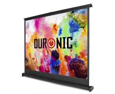 Duronic DPS50 /43 Schermo di proiezione 50” formato 4:3 / 102cm X 76 cm telo proiettore da tavolo telo da proiezione per interni/esterni Full HD 3D 4K - Home cinema home theater ufficio
