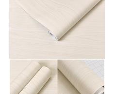 Bianco legno di acero Contact Paper vinile autoadesivo ripiano cassetti per ripiani cucina tavolo scrivania cassettiera mobili Arts and Crafts Decal 61 x 500 cm