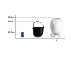 CML Home Cestino Cestino Inizio da Letto Studio Soggiorno Rotonda Automatica può Salone della casa di Pattumiera Pattumiera Bianco 6L