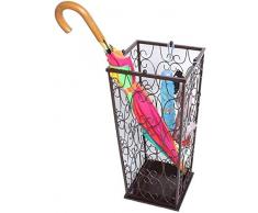 Moolo Retro Metallo Canna Staffa Umbrella Home Office Scaffale con 4 Ganci Pioggia Vassoio Due Colori facoltativi 21 x 53 x 24 cm