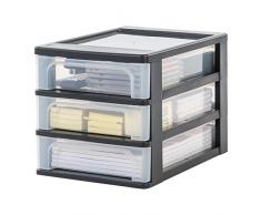 Iris 130013,0 A-4 tavolo cassetti, cassettiera con 3 cassetti, cassetti con 3 cassetti container, cassetti element senza ruote, scatola da ufficio, OCH-2030