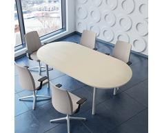 Tavolo professionale per riunioni 200 x 100 cm Optima 4 – 6 Pers. Tavolo riunioni