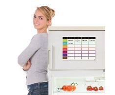 CKB Ltd® Meal Diet Planner | Food Prep Nutrition Fitness Magnetic Fridge Board Lavagna Magnetica Magnetico Per Frigorifero / Bianca Con Marcatore Cancellabile A Secco & Pen-Magnet Whiteboard Memo-Office-Bacheca Agenda Planner