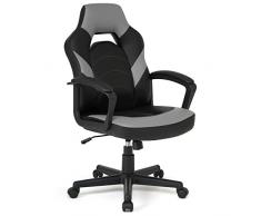 IntimaTe WM Heart Sedia Gaming, Sedia da Gioco ergonomica, Sedia da Scrivania per Adulti, Sedia da Ufficio Girevole con Meccanismo dInclinazione, 48 x 50 x 115cm (Grigio)
