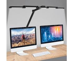 Mostop Lampada da Scrivania, 24W Lampada da Tavolo per Architetto Lampada da Scrivania con Morsetto LED Lampada Monitor con Braccio Oscillante, per Architetti Lavoro di Lettura in Ufficio a Casa