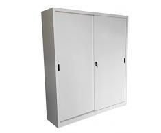 Armadio in Metallo Ufficio/Archiviazione Ante Scorrevoli Dim. 120x45x200h cm MONTATO