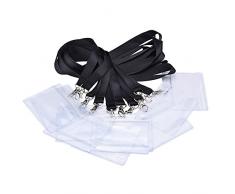 Mudder Card Holder-01, Carte d identità case con cordino per affari, esposizione e ufficio, Set da 10 pezzi