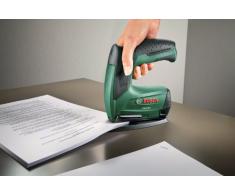 Bosch, Set da ufficio, include graffatrice elettrica + cucitrice per carta + cucitrice libretti, graffette, caricabatterie ((3,6V, 30 colpi/min) - 603968102