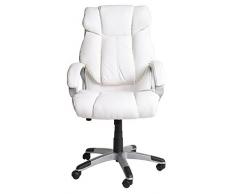 Vendita Stock Confort-poltrona da ufficio in pelle PU 65x78x112 cm bianco