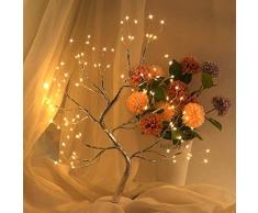 Lampada da tavolo per bonsai, albero di luci a forma di albero con luce artificiale fai da te, decorazione per la casa, la camera da letto, la luce notturna con 108 LED