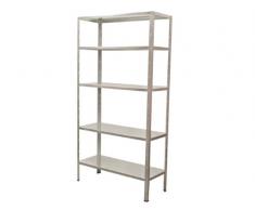 Ironside 140020, Scaffalatura modulare in metallo 200 x 100 cm, 5 ripiani, portata 120 kg