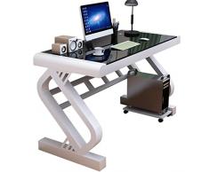 ZYCSKTL Scrivania PC Tavolo PC Computer Moderno,Scrivania per Computer da Casa, Semplice Scrivania in Vetro Temperato nella Sala Studio, Scrivania Economica in Camera da Letto