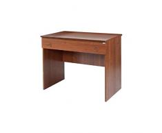 WEBMARKETPOINT Scrivania da Camera in Legno Nobilitato Noce Antico 1 Cassetto 90x56xh.75 Cm