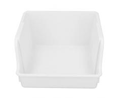 Restokki Scaffale per Libri, portariviste da Tavolo a Forma di U con Grande Apertura Design con Maniglia Scaffale per Documenti di Grande capacità per lhome Office(Bianco)