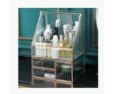 LLNB Scatola Immagazzinaggio Cosmetica/Scatola Rossetto Trasparente Prova Polvere Rastrelliera Conchiglia Portaoggetti Vetro Temperato Portaoggetti Scrivania Portagioielli per Bagno Vestito Tavolo