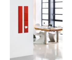 Sigel GL104 Lavagna magnetica di vetro / bacheca di vetro artverum, rossa, 12 x 78 cm