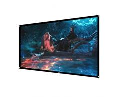 Schermo Proiettore Anteriore e Posteriore da 84 pollici, Schermo Di Film Appeso Con Ganci Corde, Schermo Di Proiezione Video per Interni Esterni per Ufficio Portatile, Schermo di Proiezione Leinwand