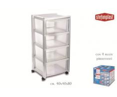 Cassettiera Libera 4 Cassetti Bca, Bianco Opaco