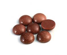 MRXFN Cristallo Grezzo 10 pz/Lotto Pietra Naturale Cabochon for Fai da Te Anello Orecchino Braccialetto Collana Fare Gioielli Decorazione Scrivania A Casa (Color : Golden Sand, Size : 1.57in)