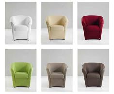 Poltrona Poltroncina Valentina in ecopelle in diversi colori (Giallo)