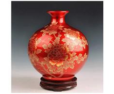 HongLianRiven Vaso di Ceramica Fatto a Mano Scrivania Ufficio Controsoffitto Decorazione Moderna casa Cinese Soggiorno TV Armadio Decorazione Desktop (Inviare la Base) 10-26 (Color : D)