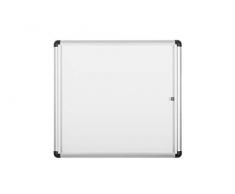 Bi-Office Bacheca Enclore Extra, Superficie Magnetica In Acciaio Laccato, Bacheca Con Anta Battente Per Interni in Alluminio, Dimensioni: 748 x 686 mm - 6xA4