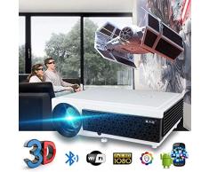 KAIDILA Proiettore, schermo LED 96+ proiettore 3D Home Theater Android 6.0 WIFI opzionale 100 pollici regalo full HD 1080p HDMI Video Proje ctor