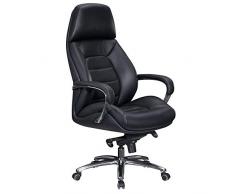 KadimaDesign KADIMA DESIGN Presidente della sedia da ufficio Chief poltrona vera pelle nera ergonomica xxl sedia girevole 120 kg