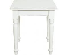 Tavolo Country in legno massello di tiglio finitura bianca anticata 70x70x78 cm