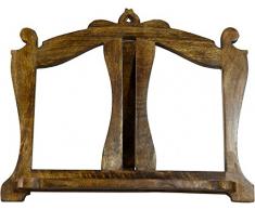 Biscottini Leggio da appoggio in legno finitura noce L46xPR6xH37 cm