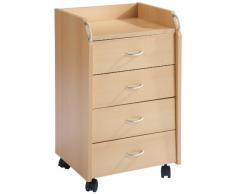 Links Pronto 50300100 Cassettiera con rotelle in legno di faggio 40x36x65 cm