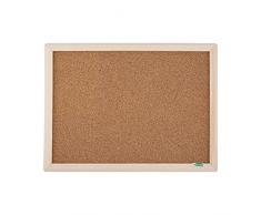 D.RECT Bacheca in sughero con cornice in legno, con cornice naturale, 30 x 40 cm
