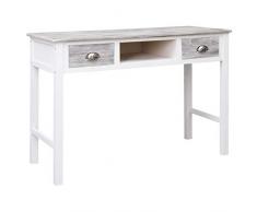 Consolle del Soggiorno Camera da Letto della credenza Shabby Chic KadimaDesign Consolle KAKUTTA 120 x 50 x 84 cm Gang Tavolo Narrow Multicolor Corridoio Scrivania in Legno massello con cassetto