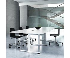 Weber Ufficio Jazz tavolo da conferenza, 280 x 120 cm, bianco
