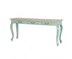 Tavolo da sala coloniale francese intagliato a mano da 64,9 pollici Consolle design moderno cucina industriale casa ufficio rustico arredamento casa mobili da A.S Industries.