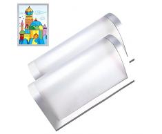 Ericetion Cornici per Immagini Magnetiche, 2pcs A4 Tamme Foto Magnetiche con Tasca Trasparente per Frigorifero, Armadietto, Mobile per Ufficio