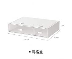 Trihedral-X Cassetto cosmetica finendo la plastica Desktop Storage di monili di Rossetto Cura della Pelle Scatola di immagazzinaggio scaffalature (Color : Two Lattice Boxes)