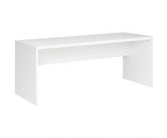 COMPOSAD | Scrivania della Linea DISEGNO, Scrivania Bianca, Scrivania PC, Dimensioni (LxAxP) 180x72,30x69 cm, Colore Bianco Laccato, per Studio, Ufficio, Made in Italy