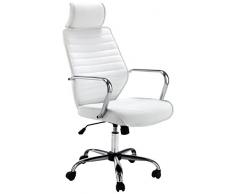 Wink design, Louisiana, Poltrona da Ufficio, Tessuto, Bianco