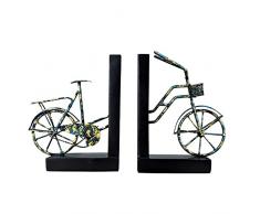 FWEOOFN Scultura in Resina in Ferro Battuto Bicicletta Libro Fatti A Mano Statua Home Office Scaffale Decorazione Artigianato Opere dArte