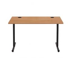Marchio Amazon - Movian Scrivania da ufficio, Rettangolare, color Beech piano tavolo e base nera, 120 x 60 x 73,6 cm