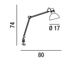 Lampada Da Tavolo Modello Architetto Colore Bianco - Misure H. 74 Cm - 1Xe27 Max. 60W - Lampada Modello Perenz 4025B